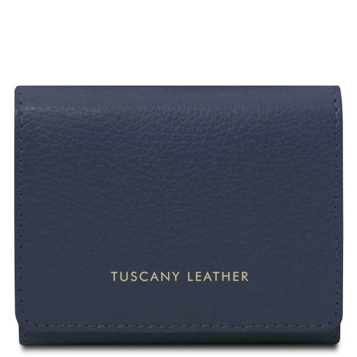 Iside Exclusive Leather Wallet - Small Size Dark Blue TL142436