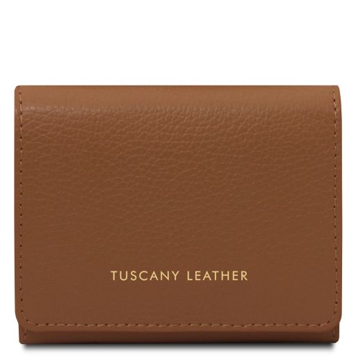 Iside Exclusive Leather Wallet - Small Size Cognac TL142436