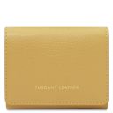 Iside Exclusive Leather Wallet - Small Size Pastel yellow TL142436