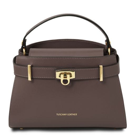 Maisy Leather Tote Dark Taupe TL142459