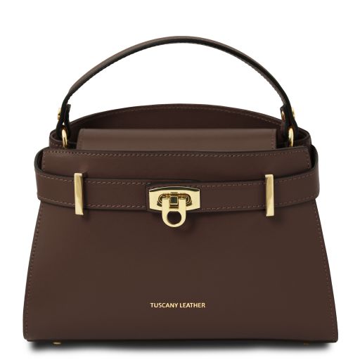 Maisy Borsa a Mano in Pelle Caffè TL142459