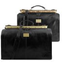 Madrid Set da Viaggio in Pelle Nero TL1070