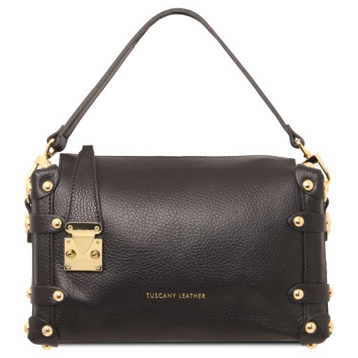 Praline Soft Leather Duffle bag Black TL100479