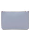 Diva Leather Clutch With Chain Strap Light Blue TL142461