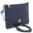 Diva Clutch aus Leder mit Schulterkette Dunkelblau TL142461