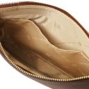 Diva Clutch aus Leder mit Schulterkette Kaffee TL142461