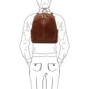 Canberra Zaino in Pelle 2 Scomparti Marrone TL142460