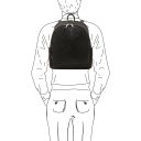 Canberra Mochila en Piel con 2 Compartimientos Negro TL142460