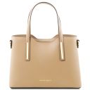 Olimpia Borsa Shopper in Pelle - Misura Piccola Champagne TL141591