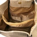 TL KeyLuck Borsa Shopping in Pelle Stampa Intrecciata Beige TL141573