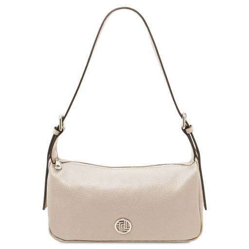 Miranda Borsa al Hombro en Piel Suave Beige TL142467