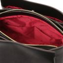 Abby Schultertasche aus Leder Schwarz TL142468