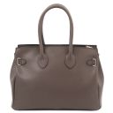 TL Bag Handtasche aus Leder Dunkel Taupe TL142174