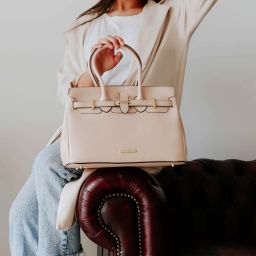 TL Bag Leather Handbag Темный серо-коричневый TL142174