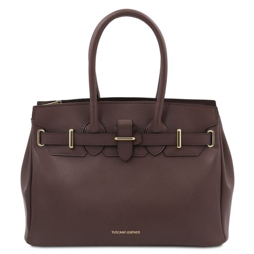 TL Bag Bolso a Mano en Piel Café TL142174