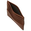 Leather Card Holder Brown TL142469