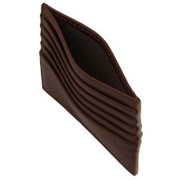 Tarjetero de Cuero Marrón oscuro TL142469
