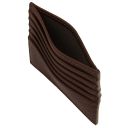 Kartenetui aus Leder Dunkelbraun TL142469