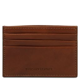 Leather Card Holder Brown TL142471