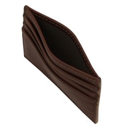 Leather Card Holder Dark Brown TL142471