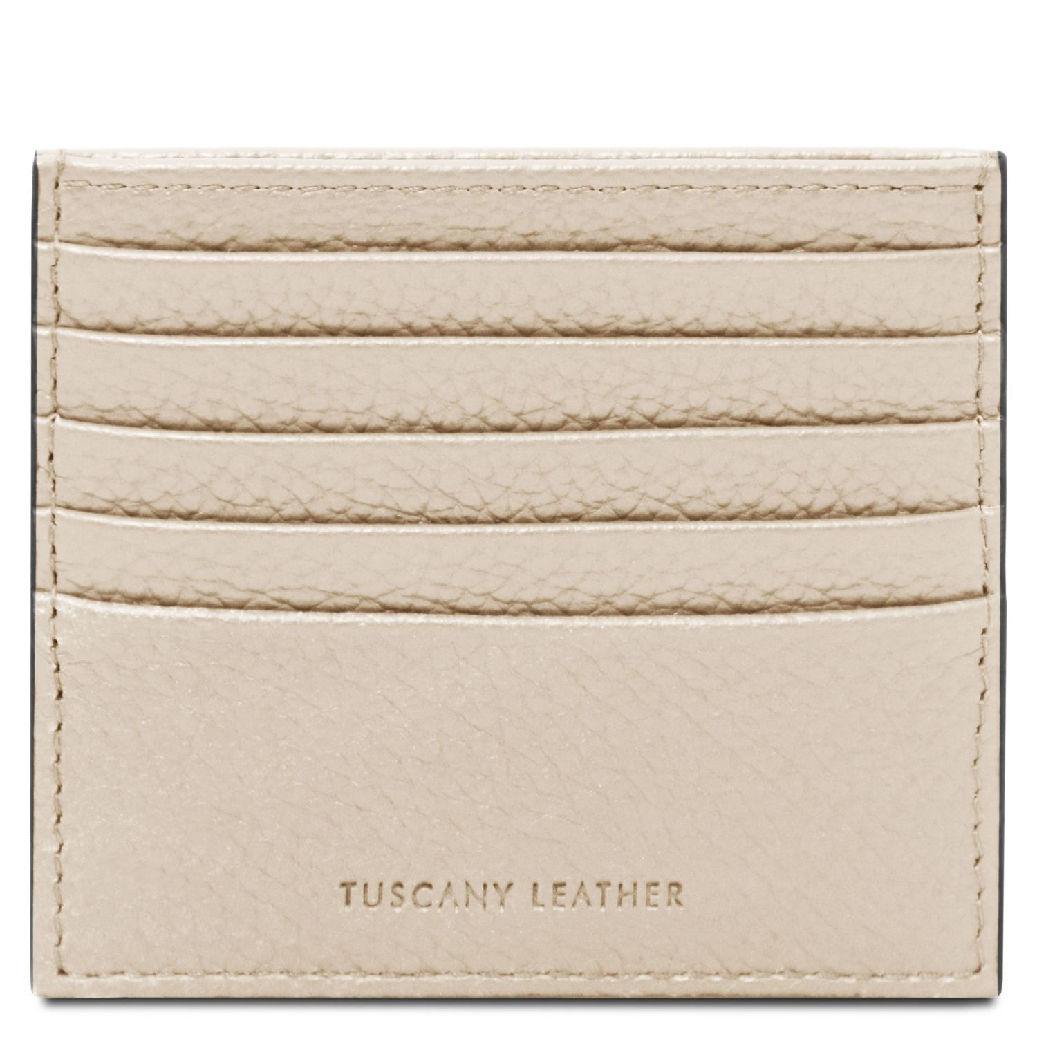 Portacarte in pelle Beige