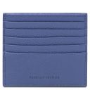Leather Credit Card Holder Blue TL142470