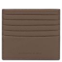 Porte-cartes en Cuir Taupe foncé TL142470