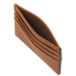 Leather Card Holder Cognac TL142472