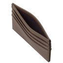Kartenetui aus Leder Dunkel Taupe TL142472
