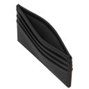 Kartenetui aus Leder Schwarz TL142472