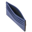 Porte-cartes de Crédit en Cuir Bleu TL142472