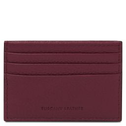 Portacarte in Pelle Bordeaux TL142472