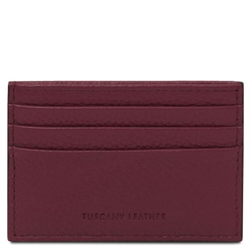 Kartenetui aus Leder Bordeaux TL142472