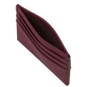Kartenetui aus Leder Bordeaux TL142472