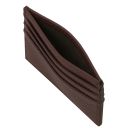 Kartenetui aus Leder Kaffee TL142472