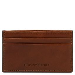 Leather Card Holder Brown TL142473