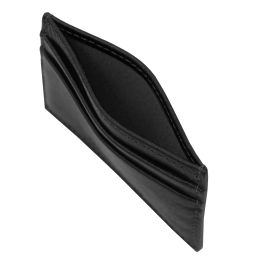 Tarjetero de Cuero Para Tarjetas de Crédito Negro TL142473