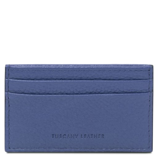Leather Card Holder Blue TL142474