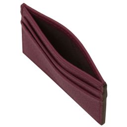 Portacarte in Pelle Bordeaux TL142474