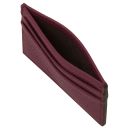 Portacarte in Pelle Bordeaux TL142474