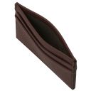 Kartenetui aus Leder Kaffee TL142474