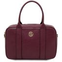 Stephany Leather Handbag Bordeaux TL142439