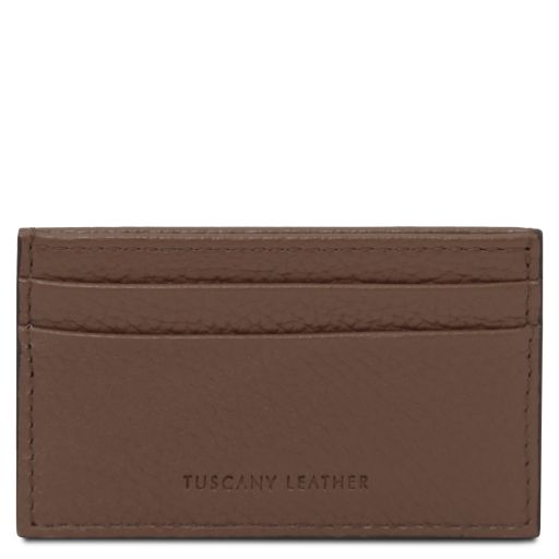 Leather Card Holder Tobac TL142474