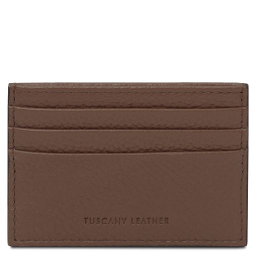 Portacarte in Pelle Tabacco TL142472
