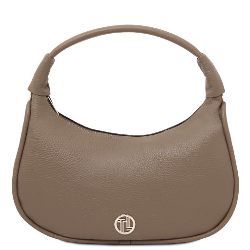 Michelle Leather Hobo bag Dark Taupe TL142477