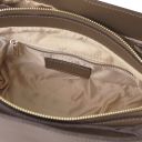 Abby Schultertasche aus Leder Dunkel Taupe TL142468