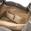 TL KeyLuck Bolso Shopping en Piel Imprimida Tejida Verde Oscuro TL141573