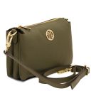 Sia Clutch aus Weichem Leder Tannengrün TL142479