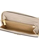 Financier Exclusive zip Around Leather Wallet Бежевый TL142485