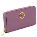 Financier Elégant Portefeuille en Cuir Entièrement Zippée Lilas TL142485